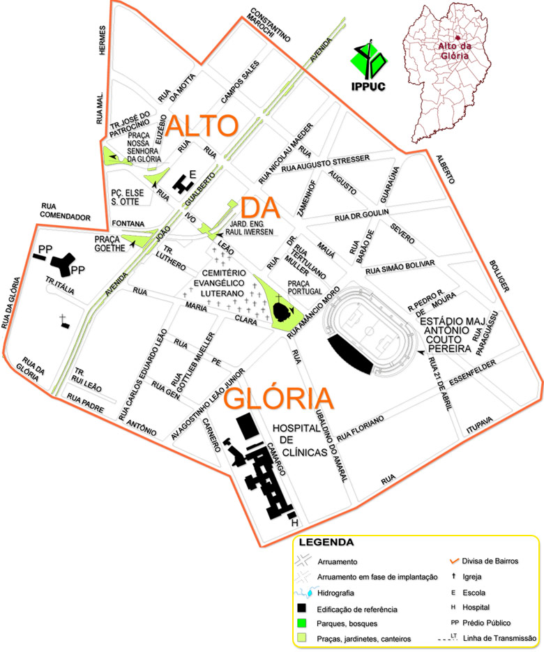 Mapa Alto da Glória