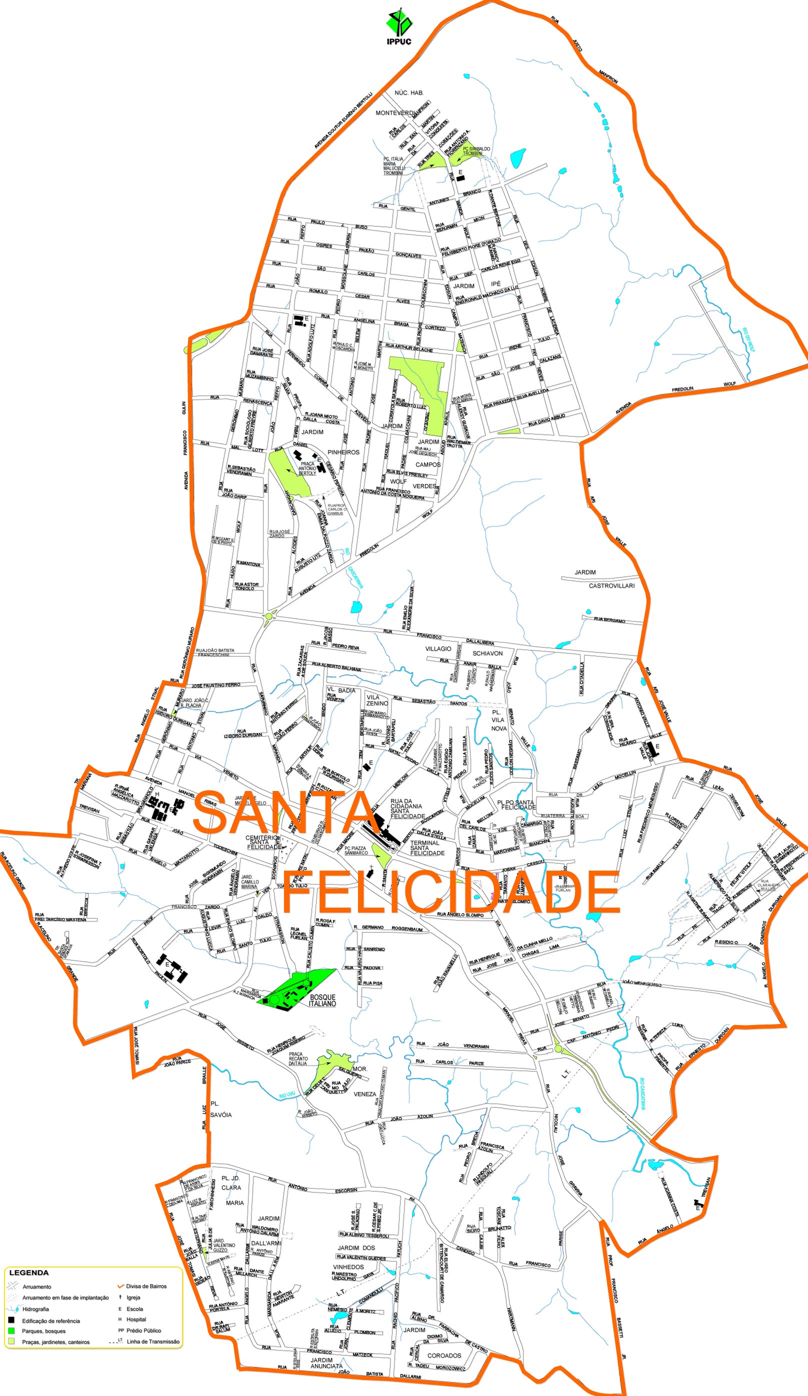 Mapa Santa Felicidade